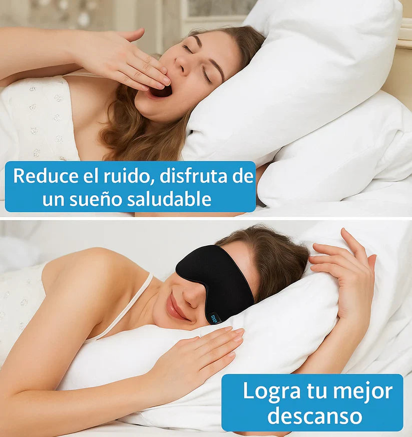 Antifaz con Bluetooth: música relajante, llamadas y micrófono integrado